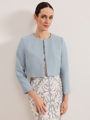 Phase Eight Blue Phoebe Cropped Jacket - Image 1 of 5