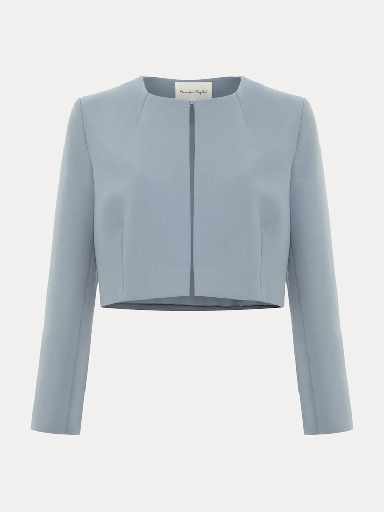 Phase Eight Blue Phoebe Cropped Jacket - Image 5 of 5 Phase Eight Blue Phoebe Cropped Jacket - Image 5 of 5