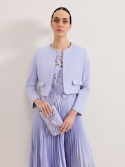 Phase Eight Blue Emma Pocket Detail Jacket - Image 1 of 5