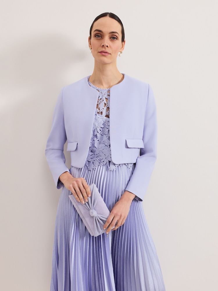 Phase Eight Blue Emma Pocket Detail Jacket - Image 1 of 5