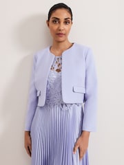 Phase Eight Blue Petite Emma Pocket Detail Jacket - Image 1 of 6