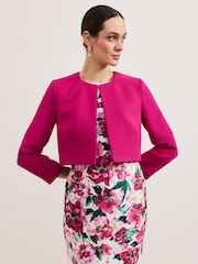 Phase Eight Pink Phoebe Cropped Jacket - Image 1 of 6