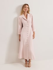 Phase Eight Pink Paloma Tux Midi Dress - Image 1 of 7