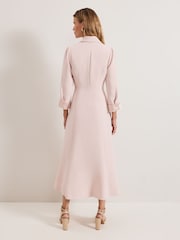 Phase Eight Pink Paloma Tux Midi Dress - Image 2 of 7