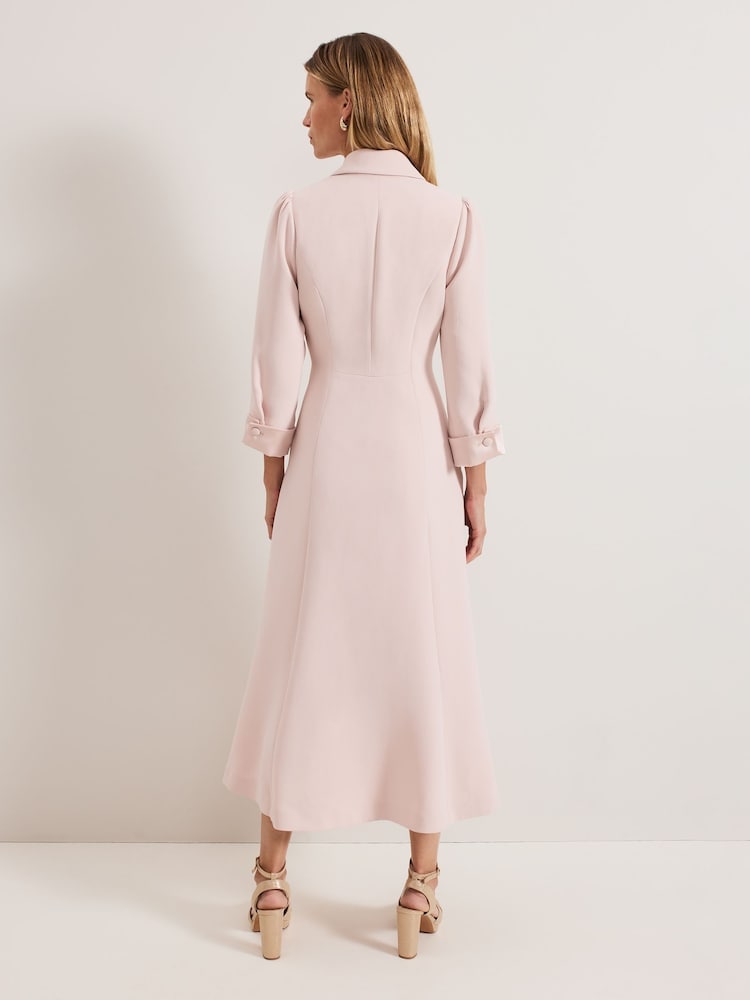Phase Eight Pink Paloma Tux Midi Dress - Image 2 of 7