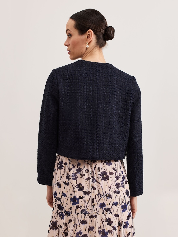 Phase Eight Blue Ripley Boucle Jacket - Image 2 of 6