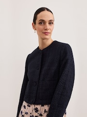 Phase Eight Blue Ripley Boucle Jacket - Image 5 of 6