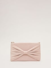 Phase Eight Nude Oversized Bow Clutch Bag - Image 1 of 6