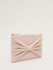 Phase Eight Nude Oversized Bow Clutch Bag - Image 2 of 6