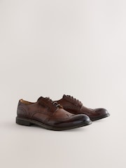 Dark Brown Heritage Brogue Shoes - Image 1 of 5