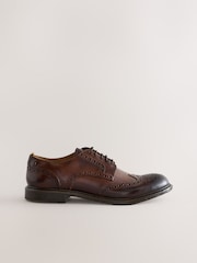 Dark Brown Heritage Brogue Shoes - Image 2 of 5