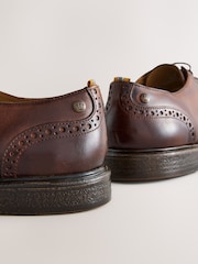 Dark Brown Heritage Brogue Shoes - Image 4 of 5