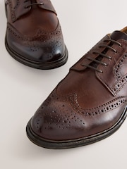 Dark Brown Heritage Brogue Shoes - Image 5 of 5
