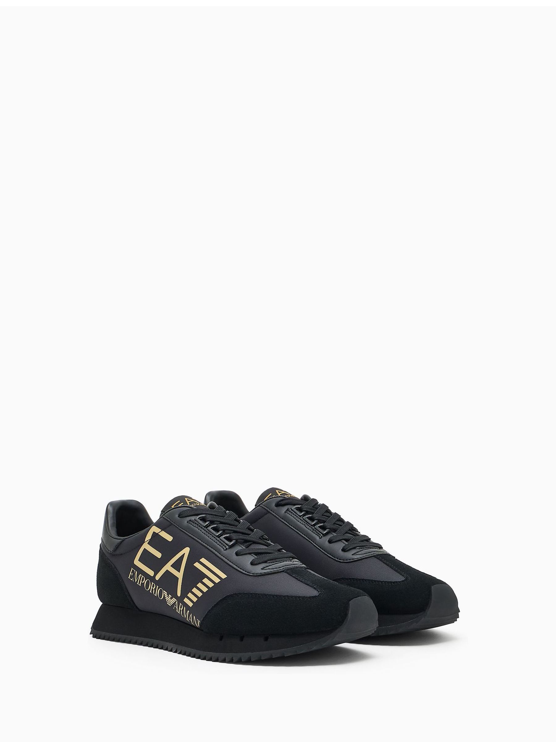 Buy EA7 Black Logo Trainers from Next USA