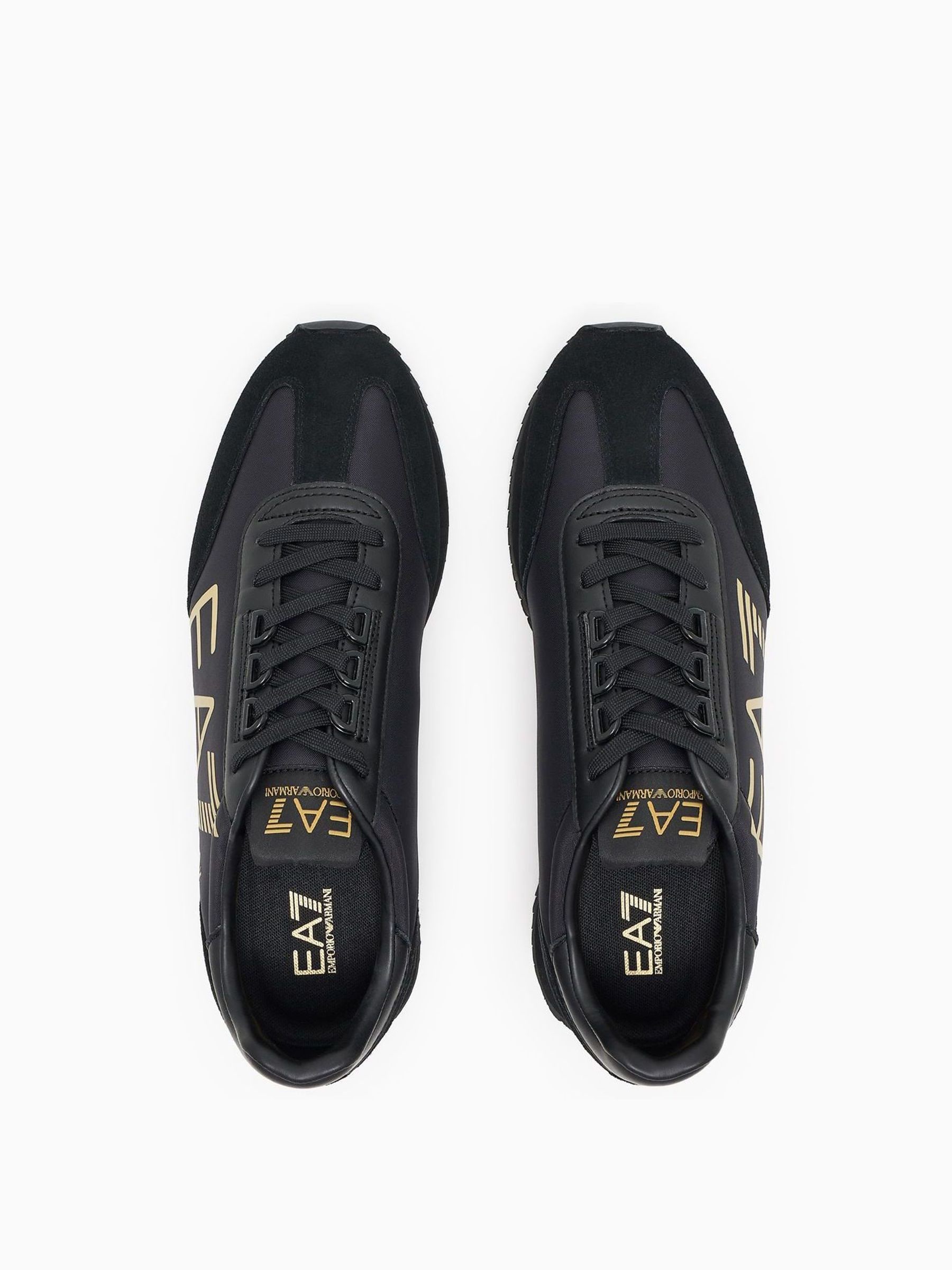 Buy EA7 Black Logo Trainers from Next Romania