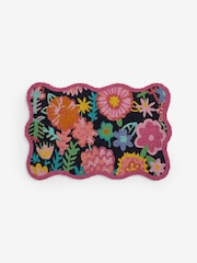 Lucy Tiffney Navy Floral Coir Doormat - Image 4 of 5