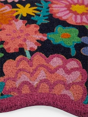 Lucy Tiffney Navy Floral Coir Doormat - Image 5 of 5