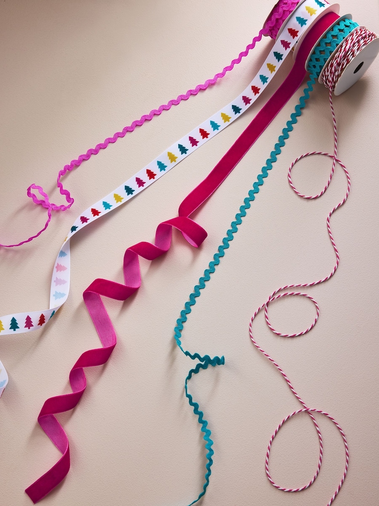 Set of 5 Festive Brights Gift Ribbons - Image 2 of 3