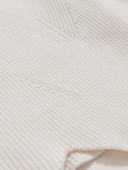 Reiss White Sandy McLaren F1 Team Cut-Out Knit Crop Top - Image 7 of 7