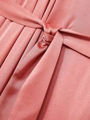 Reiss Pink Rosin Satin Wide-Leg Draped Jumpsuit - Image 6 of 6