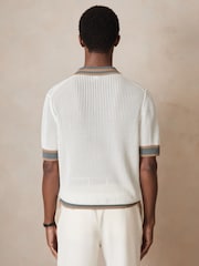 Reiss White Crusoe Reiss | Ché Crochet Tipped Shirt - Image 5 of 7