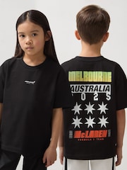 Reiss Black Melbourne Unisex Fit McLaren F1 Team Melbourne T-Shirt - Image 1 of 8