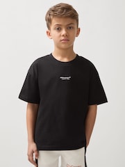 Reiss Black Melbourne Unisex Fit McLaren F1 Team Melbourne T-Shirt - Image 3 of 8