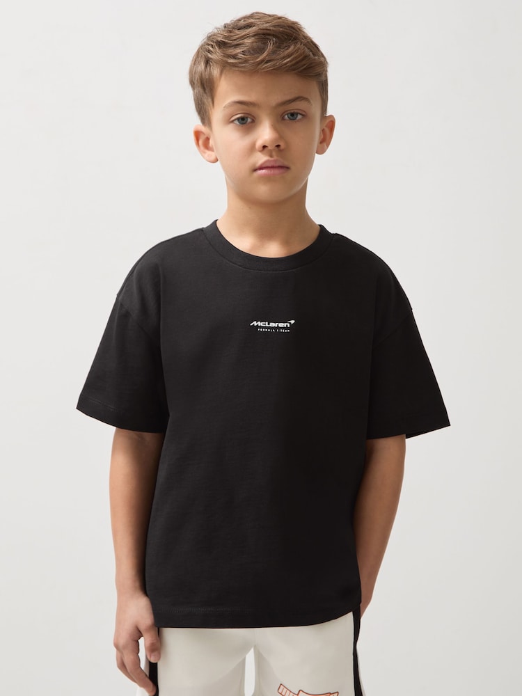 Reiss Black Melbourne Unisex Fit McLaren F1 Team Melbourne T-Shirt - Image 3 of 8