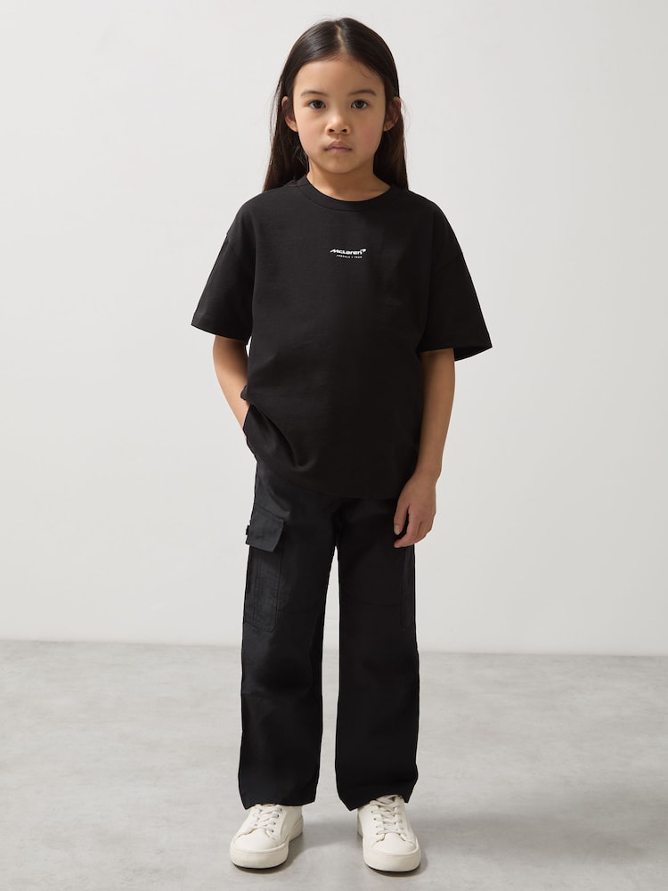Reiss Black Melbourne Unisex Fit McLaren F1 Team Melbourne T-Shirt - Image 4 of 8