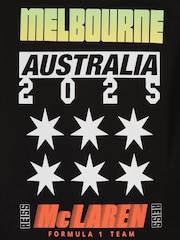 Reiss Black Melbourne Unisex Fit McLaren F1 Team Melbourne T-Shirt - Image 6 of 8