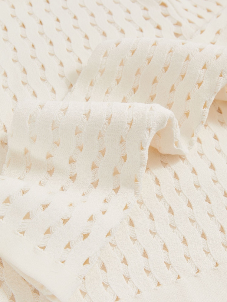 Reiss White Flow McLaren F1 Team One-Sleeve Crop Top - Image 7 of 7