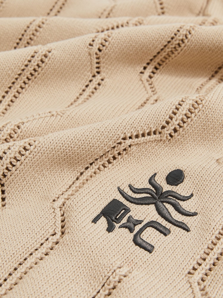 Reiss Stone Thiego Reiss | Ché Pointelle V-Neck Vest - Image 8 of 8