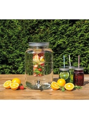 Kitchencraft Clear Large Glass Drinks Dispenser with Tap and Infuser - Image 1 of 3