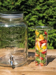 Kitchencraft Clear Large Glass Drinks Dispenser with Tap and Infuser - Image 2 of 3