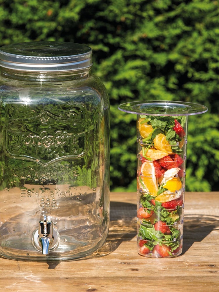 Kitchencraft Clear Large Glass Drinks Dispenser with Tap and Infuser - Image 2 of 3