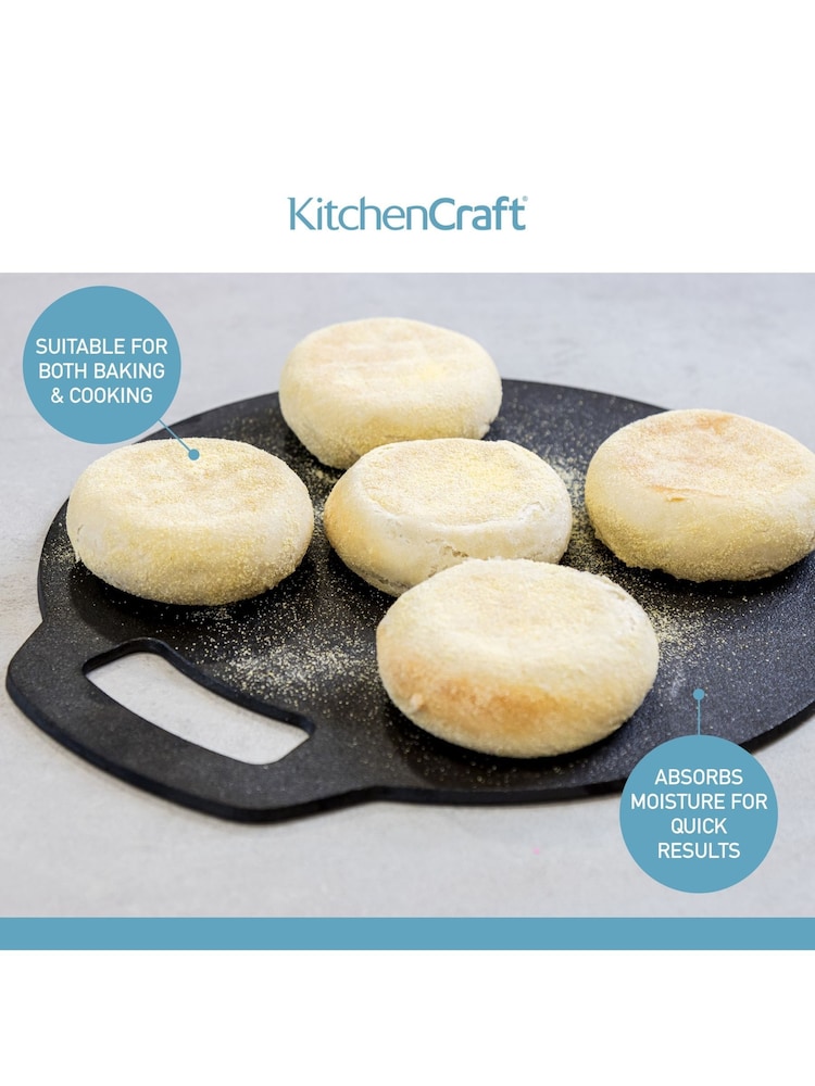Kitchencraft Black Cast Iron Bread and Pizza Baking Stone - Image 5 of 7