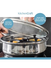Poêle Kitchencraft antiadhésive en acier inoxydable 4 œufs - Image 3 de 4