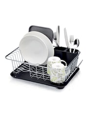Kitchencraft Assorted Chrome Metal Dish Drainer with Drip Tray - Image 3 of 5