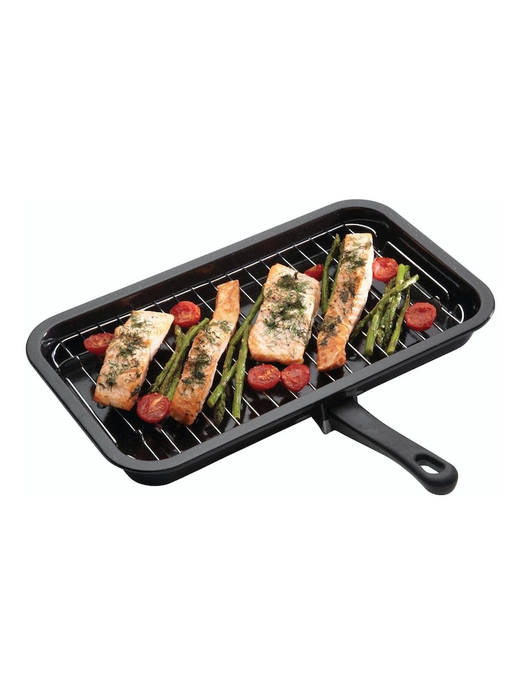 Kitchencraft Black Universal Stainless Steel Non Stick Oven Grill Pan - Image 1 of 4