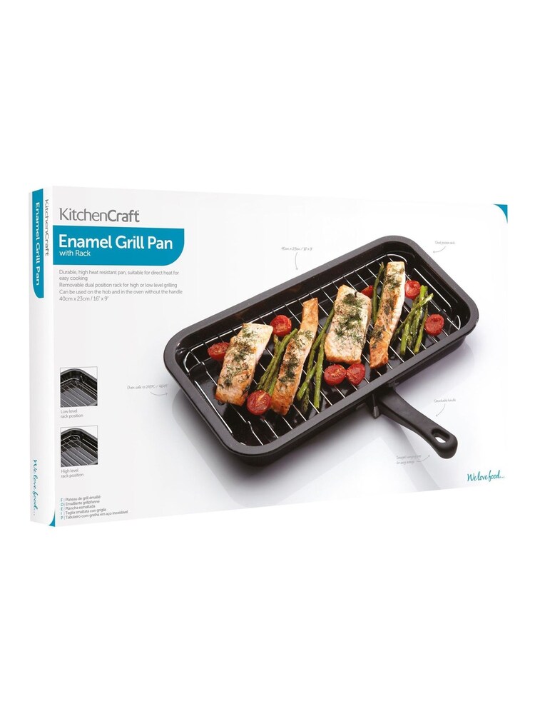 Kitchencraft Black Universal Stainless Steel Non Stick Oven Grill Pan - Image 4 of 4