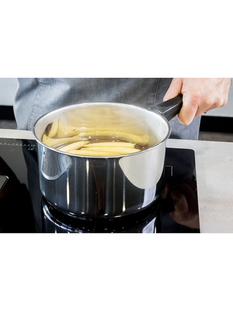 Kitchencraft Silver Extra Deep Large Induction Hob Saucepan with Lid - Image 1 of 4