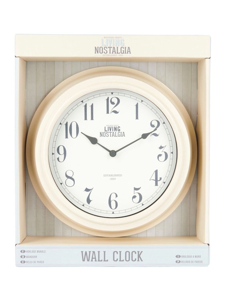 Kitchencraft Cream Antique Wall Clock Nostalgia Style - Image 5 of 5