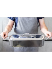 Kitchencraft Silver Small Stainless Steel Fish Poacher Pan - Image 4 of 4