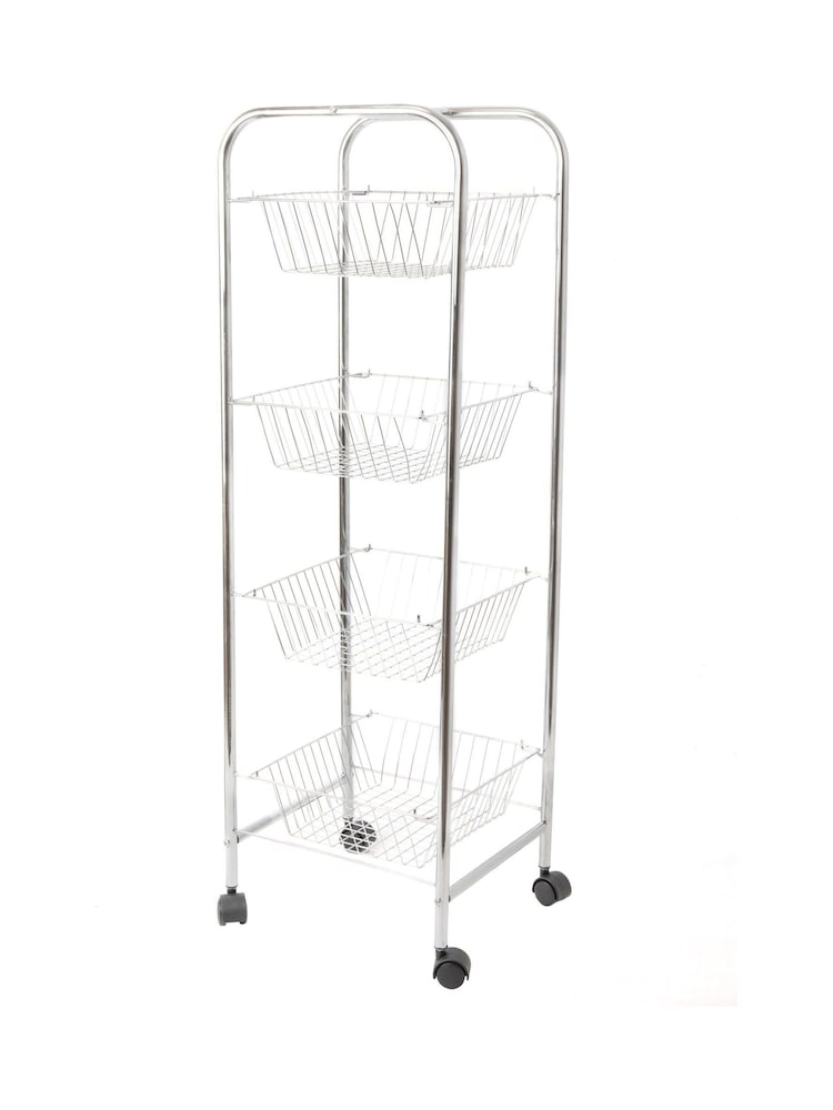 Kitchencraft 4 Tier Steel Kitchen Trolley on Wheels - Bild 1 von 3