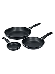 Kitchencraft Set of 3 Black Aluminium Non Stick Frying Pan - Image 1 of 6