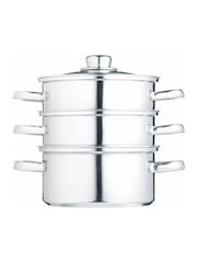 Kitchencraft Silver Stainless Steel Three Tier Compact Steamer - Image 2 of 6