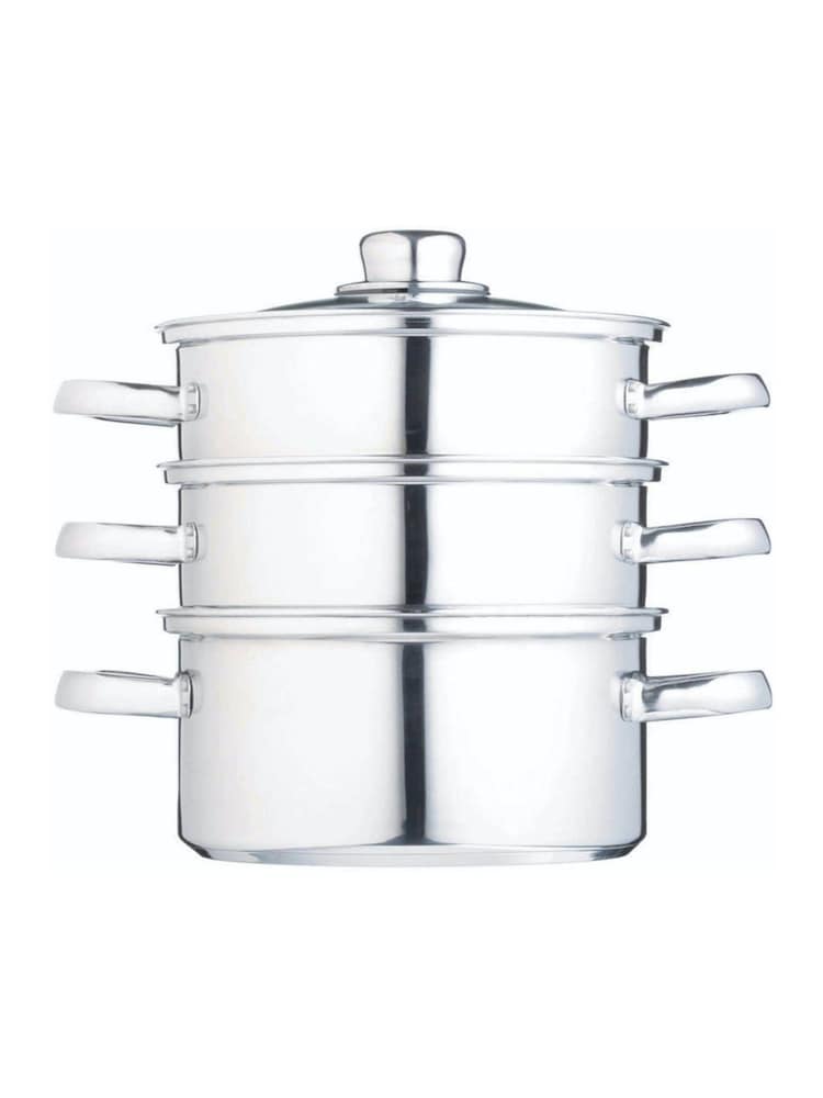 Kitchencraft Silver Stainless Steel Three Tier Compact Steamer - Image 2 of 6