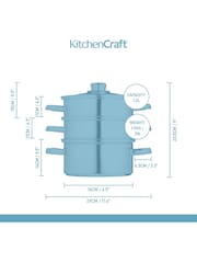 Kitchencraft Silver Stainless Steel Three Tier Compact Steamer - Image 4 of 6