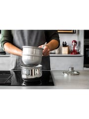 Kitchencraft Silver Stainless Steel Double Boiler Porringer Pot - Image 1 of 5