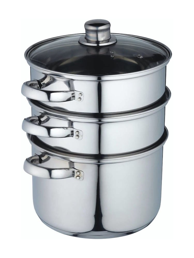 Kitchencraft Silver Stainless Steel Three Tier Steamer - Image 3 of 6